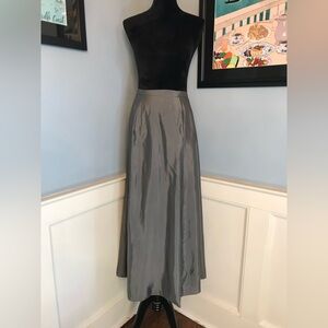 Y2K Silver Gray A-Line Maxi Skirt Sz 5